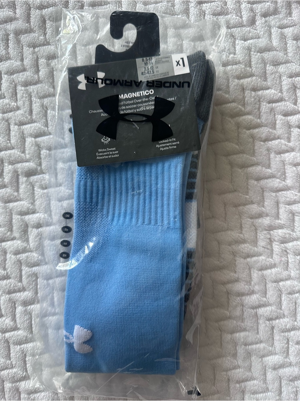 LG Light Blue Athletic Socks with White Logo